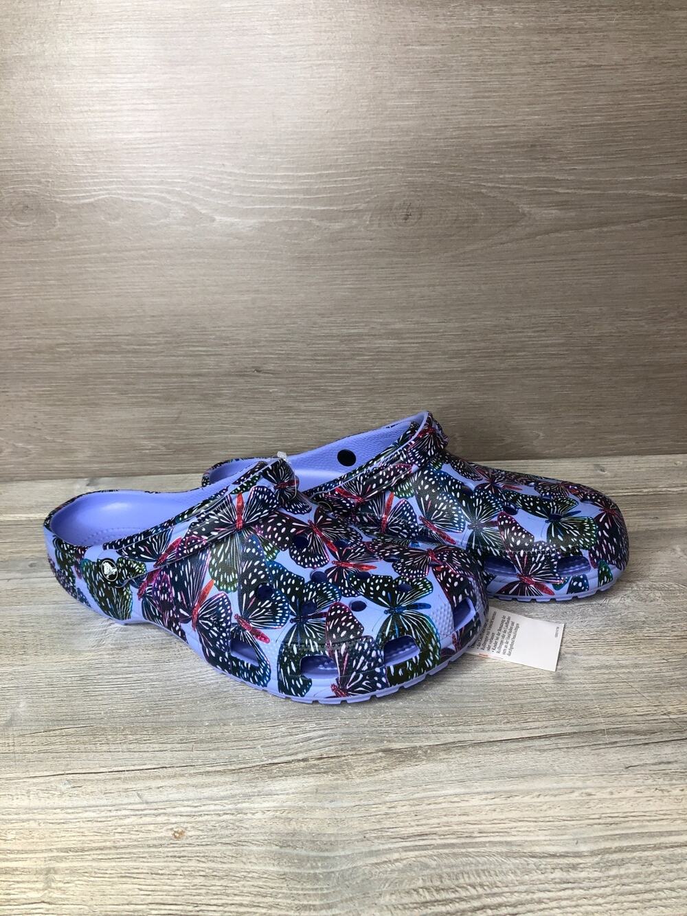 Crocs Classic Butterfly Purple Clog Men's Size 13 208257-5Q7 NWT